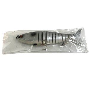 Fishing Lure Swimbait 9" Silver & Black With Dual Hooks